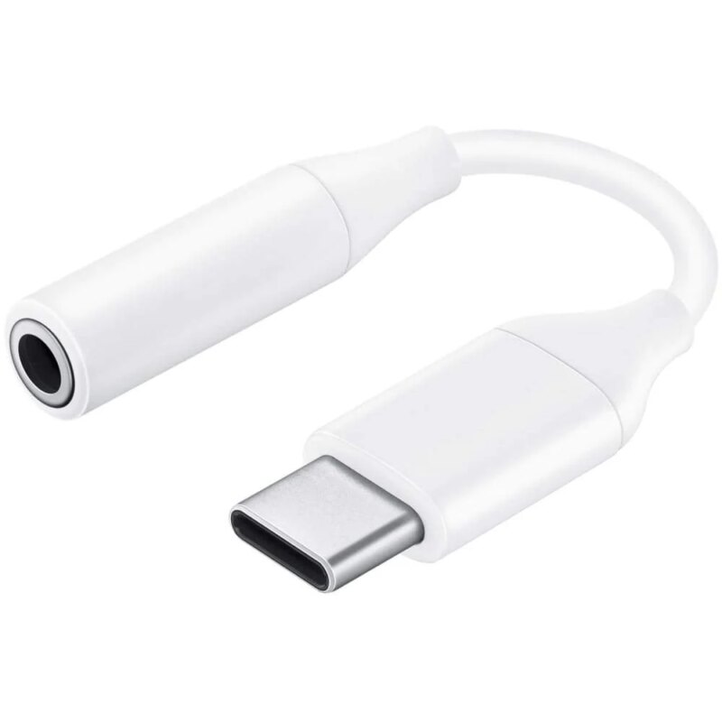 Bulk Pack Samsung Headset Adaptor - USB-C to 3.5mm - White