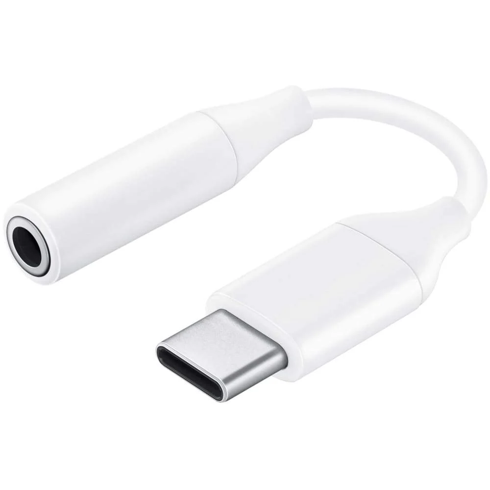 Bulk Pack Samsung Headset Adaptor - USB-C to 3.5mm - White